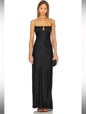 Anna October Black Tulip Maxi Dress